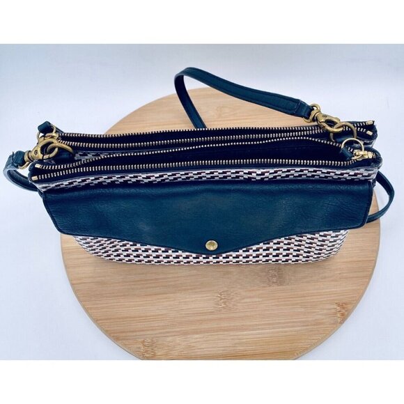 Fossil Messenger Bag Womens Medium Multicolor Leather Crossbody Purse - Picture 5 of 16